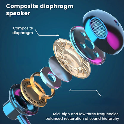 Bluetooth 5.2 Wireless Neckband Earphones – Gaming Sports Headset with LED Battery Display, Magnetic Earbuds & Waterproof Design for Running, Gym & Mobile Gaming