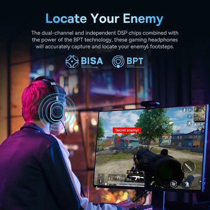 Baseus AeQur GH02 Gaming Wireless Headphones – Hi-Res Dual-Driver Audio, 20ms Ultra-Low Latency, Triple Connectivity (2.4G/Bluetooth/Wired), ChatMix Function, 40-Hour Battery for PC/PS5/Xbox/Switch