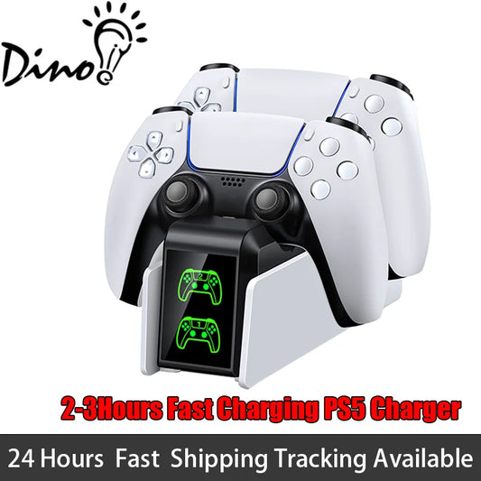 DinoFire FC400 DualSense Charging Station – Always Ready Controllers for PS5