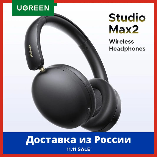 UGREEN Studio Max2 Bluetooth 5.4 Wireless Headphones – 80-Hour Battery Life, 40mm HiFi Drivers, Ultra-Low Latency Gaming Mode with AI Call Noise Reduction (Budget Alternative to Premium ANC Models)