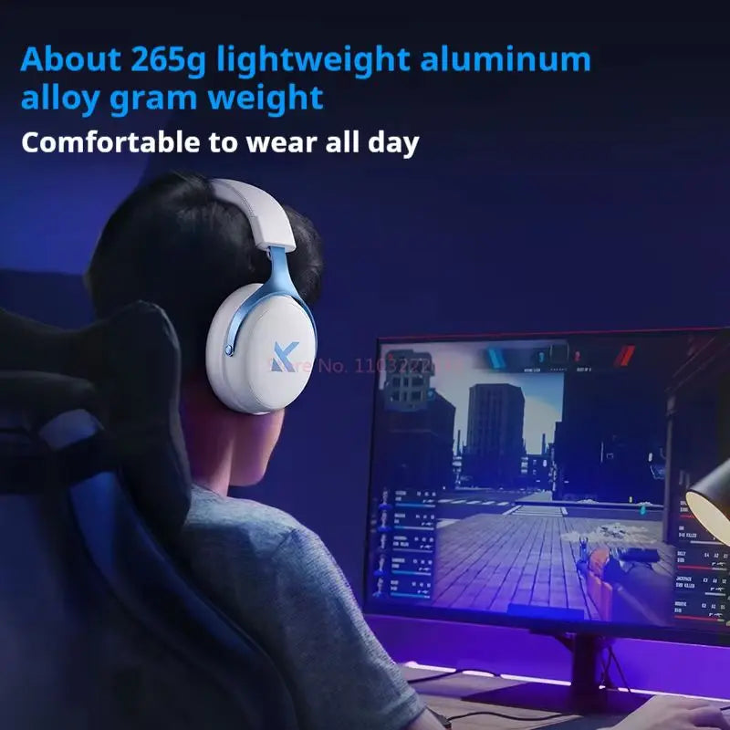 MCHOSE V9 Pro Tri-Mode Gaming Headset – 250-Hour Battery, 15ms Ultra-Low Latency, 53mm Drivers with 7.1 Surround Sound, AI Noise-Canceling Mic for PC/PS5/PS4/Switch/Mobile (Competes with $200+ Headsets)