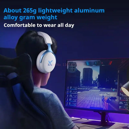 MCHOSE V9 Pro Tri-Mode Gaming Headset – 250-Hour Battery, 15ms Ultra-Low Latency, 53mm Drivers with 7.1 Surround Sound, AI Noise-Canceling Mic for PC/PS5/PS4/Switch/Mobile (Competes with $200+ Headsets)