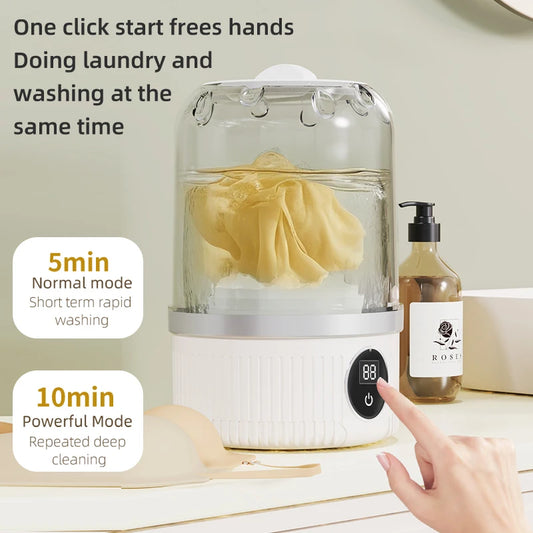 Mini Cup Washing Machine – Wireless Portable for Underwear & Small Items