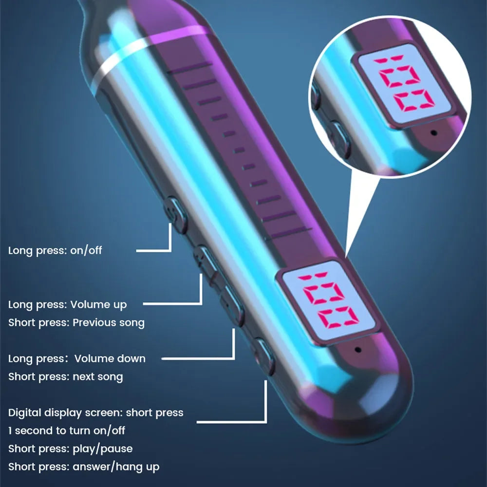 Bluetooth 5.2 Wireless Neckband Earphones – Gaming Sports Headset with LED Battery Display, Magnetic Earbuds & Waterproof Design for Running, Gym & Mobile Gaming