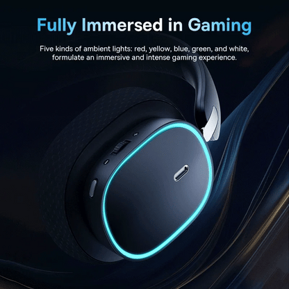 Baseus AeQur GH02 Gaming Wireless Headphones – Hi-Res Dual-Driver Audio, 20ms Ultra-Low Latency, Triple Connectivity (2.4G/Bluetooth/Wired), ChatMix Function, 40-Hour Battery for PC/PS5/Xbox/Switch